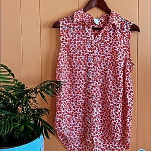 H&M red floral t shirt